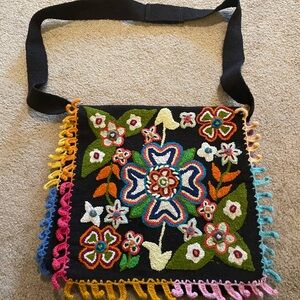 Peruvian Alpaca connection hand embroidered bag